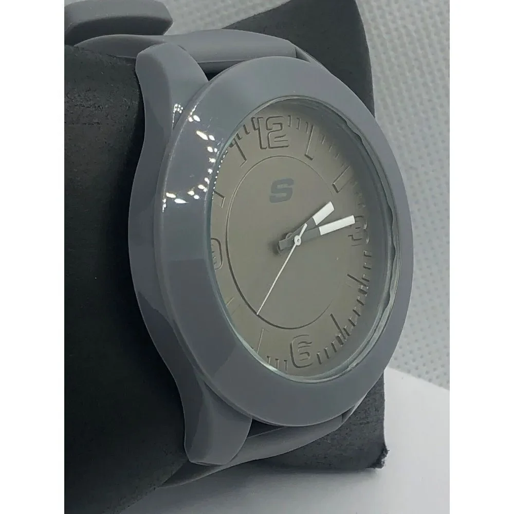 Skechers SR5011 Men's Grey Silicone Analog Grey Dial Quartz Genuine Watch OP41